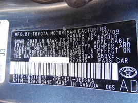 2010 Toyota Corolla S Gray 1.8L AT #Z22130